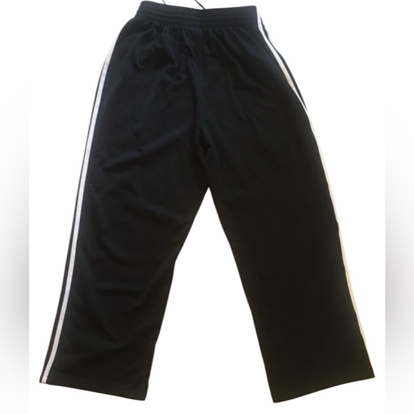 Adidas Mens Black with White Stripe Classic Track Pants Size XL - Picture 3 of 4
